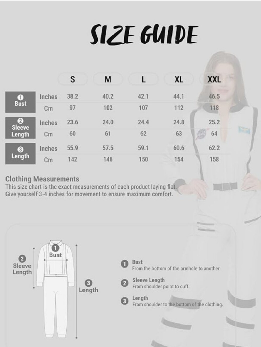 Astronaut Women's Jumpsuit Astronaut Space Costume Large New - Picture 8 of 8
